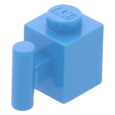 LEGO kocka 1x1 oldalán fogóval, sötét azúrkék (2921)