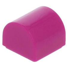 LEGO kocka 1×1×2/3 íves, bíborvörös (49307)