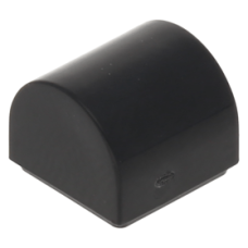 LEGO kocka 1×1×2/3 íves, fekete (49307)