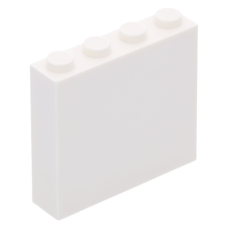 LEGO kocka 1×4×3, fehér (49311)