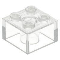 LEGO kocka 2x2, átlátszó (3003)