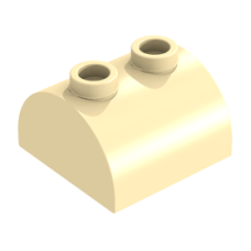 LEGO kocka 2x2 íves, sárgásbarna (30165)