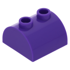 LEGO kocka 2x2 íves, sötétlila (30165)
