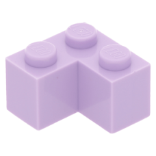 LEGO kocka 2x2 sarok, levendulalila (2357)