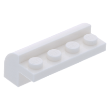 LEGO kocka 2×4×1 1/3 ívelt, fehér (6081)