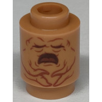 LEGO henger 1x1 mandragóra arc mintával (Harry Potter), középsötét testszínű (67856) --- Debrecenben raktáron!