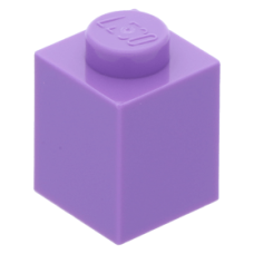 LEGO kocka 1x1, közép levendulalila (3005)