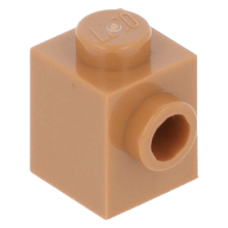 LEGO kocka 1x1 oldalán egy bütyökkel, középsötét testszínű (87087)