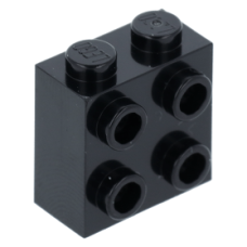 LEGO kocka 1x2x1 2/3 egyik oldalán négy bütyökkel, fekete (22885)