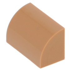 LEGO kocka 1×2×1 íves, középsötét testszínű (37352)