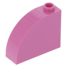 LEGO kocka 1×3×2 íves, sötét rózsaszín (33243)