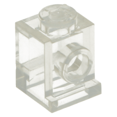 Eredeti, új LEGO kocka 1x1 oldalán egy bütyökkel (headlight), átlátszó (4070) - alapvető építőelem, alkatrész