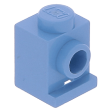 LEGO kocka 1x1 oldalán egy bütyökkel (headlight), középkék (4070)
