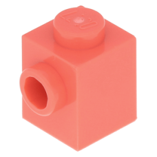 LEGO kocka 1x1 oldalán egy bütyökkel, korall (87087)