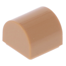 LEGO kocka 1×1×2/3 íves, középsötét testszínű (49307)