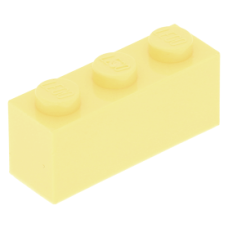 LEGO kocka 1x3, világossárga (3622)