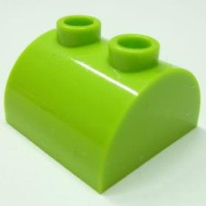 LEGO kocka 2x2 íves, lime (30165)