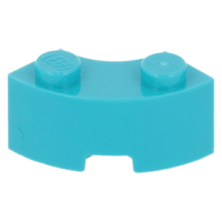 LEGO kocka 2x2 íves sarok, sötét türkizkék (85080)