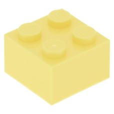 LEGO kocka 2x2, világossárga (3003)