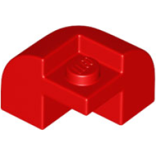 LEGO kocka 2x2×1/3 ívelt sarok, piros (67810)