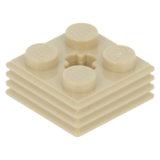 LEGO kocka 2×2×2/3 bordázott oldalakkal, sárgásbarna (71752)