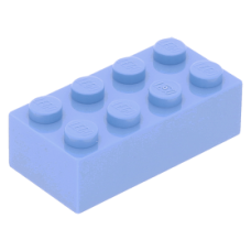 LEGO kocka 2x4, középkék (3001)