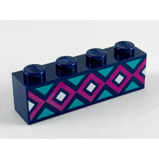 LEGO kocka 1x4 mintával, sötétkék (59115)