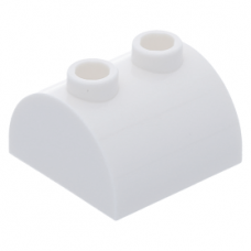 LEGO kocka 2x2 íves, fehér (30165)