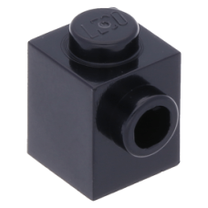 LEGO kocka 1x1 oldalán egy bütyökkel, fekete (87087)