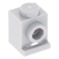 LEGO kocka 1×1 oldalán egy bütyökkel (headlight), világosszürke (4070)