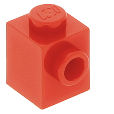 LEGO kocka 1x1 oldalán egy bütyökkel, piros (87087)