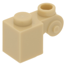 LEGO kocka 1x1 tekercs mintával és egy bütyökkel, sárgásbarna (20310)
