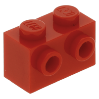 LEGO kocka 1×2 oldalán két bütyökkel, piros (11211)