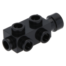 LEGO kocka 1x2×2/3 oldalain bütykökkel, fekete (4595)