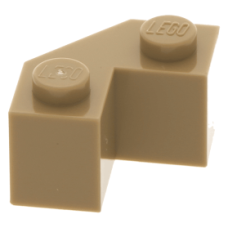 LEGO kocka 2x2 csapott sarokkal, sötét sárgásbarna (87620)