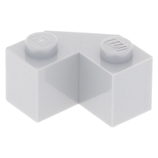 LEGO kocka 2x2 csapott sarokkal, világosszürke (87620)