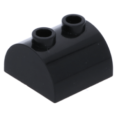 LEGO kocka 2x2 íves, fekete (30165)