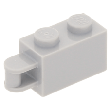 LEGO kocka 1x2 egyik oldalán fogantyúval, világosszürke (34816)