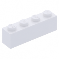 LEGO kocka 1x4, fehér (3010)