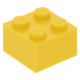 LEGO kocka 2x2, sárga (3003)