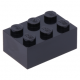 LEGO kocka 2x3, fekete (3002)