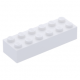 LEGO kocka 2x6, fehér (2456)