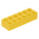LEGO kocka 2x6, sárga (2456)