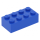 LEGO kocka 2x4, kék (3001)