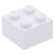 LEGO kocka 2x2, fehér (3003)