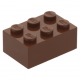 LEGO kocka 2x3, vörösesbarna (3002)