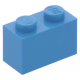 LEGO kocka 1x2, sötét azúrkék (3004)