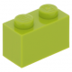 LEGO kocka 1x2, lime (3004)