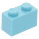 LEGO kocka 1x2, közép azúrkék (3004)