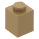 LEGO kocka 1x1, sötét sárgásbarna (3005)